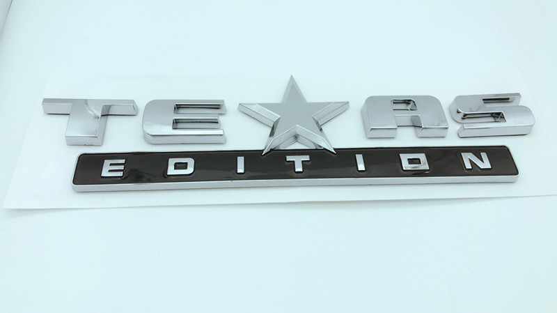 4 couleurs voiture insigne Texas Edition Logo pour Chevrolet Chevrolet Silverado arrière coffre emblème de coffre emblème