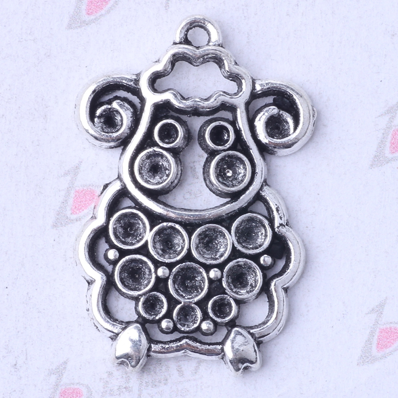 

Sheep Hollow Charms retro Antique Silver/bronze Pendant 29*19.4mm DIY alloy Jewelry 100pcs/lot 3057z, Bronze;silver