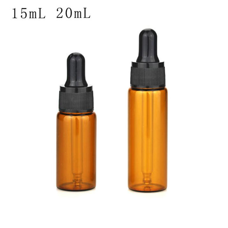 

15ml 20ml bottle, amber glass bottle dropper brown glass container for essential oil, liquid, pharm use F20172122