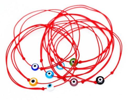 

Free Ship 100pcs Red String Evil Eye Lucky Red Cord Adjustable Bracelet NEW, Golden;silver