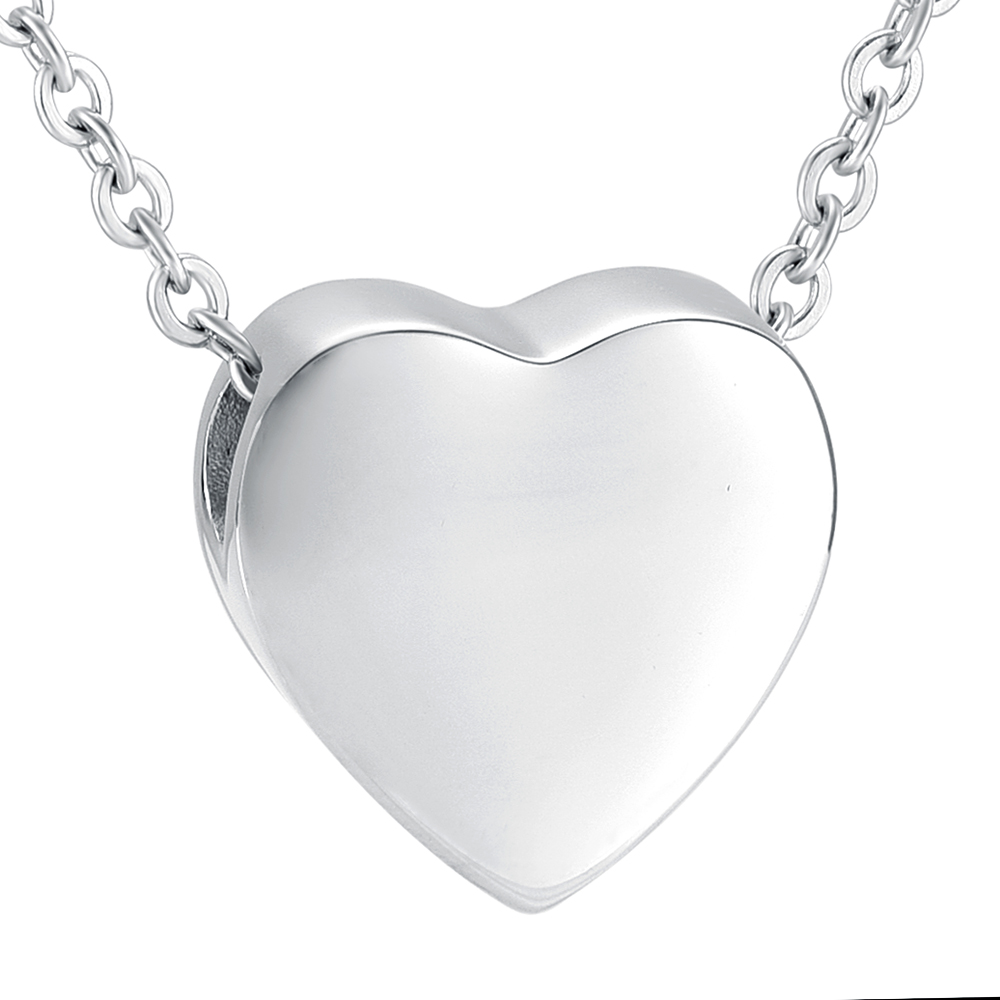 

IJD9952 Polishing Heart For Ashes Free Engrave Ash Keepsake Necklace Family/Pet Jewelry Urn Necklace Special Offer