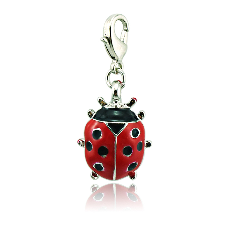 

Fashion Lobster Clasp Bulk Charms Red Enamel Insect Animals Pendants DIY Charms For Jewelry Making Accessories, Bronze;silver