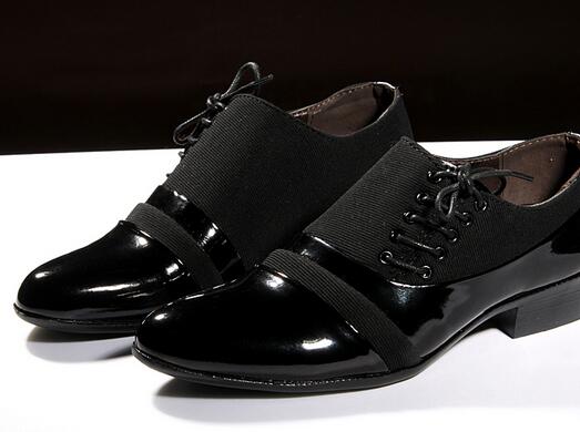 

New 2018 Oxford Shoes For Men Dress Shoes Leather Shoes spring Summer Black Mens Oxfords size: EU38-44