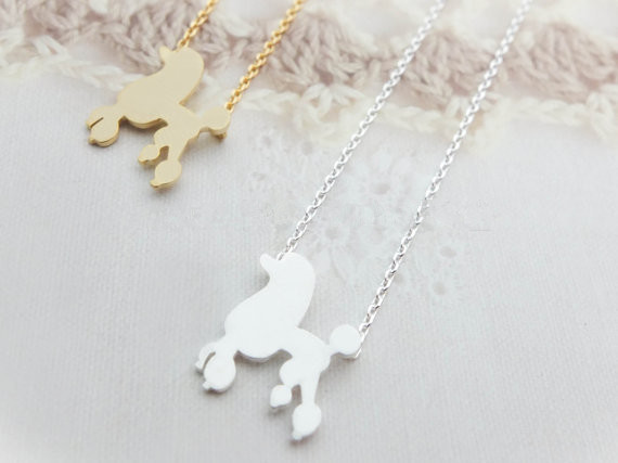 

Hot sale hippie chic poodle pendant drop necklace Bohemian fashion women Neclaces 2016 ms thin necklace
