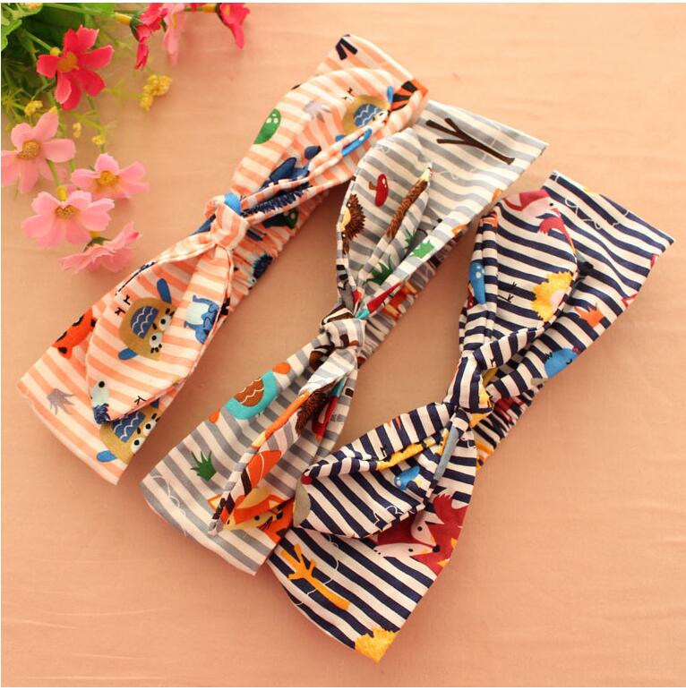 

Baby Fox Printed Headband Cute Girls Fox Print Headbands Sweet Kids Hair bands Hair Accessories For Girls DF 001, As picture