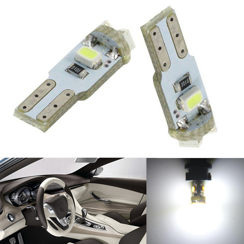 White 5-SMD LED License Plate Light T5 3020 Car Door Lamp Trunk Bulb DC 12V 20pcs/LOT-image-404423604