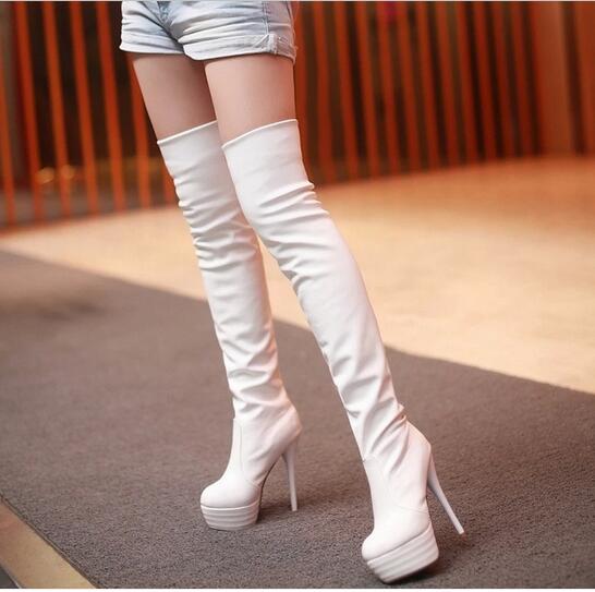 

2017 HOT Sales korean women boots high knee boots Sexy Lady Women Thigh High Autumn Boots Shoes, Brown
