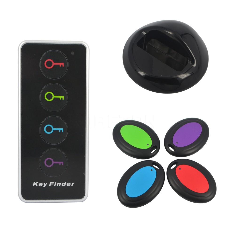 

Wireless RF Item Locator Key Finder Support Remote Control Anti-Lost, 1 RF Transmitter and 4 Receivers