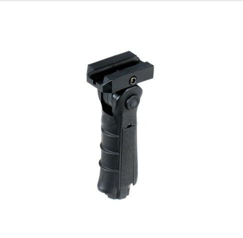 

Tactical 5 Position Folding Ergonomic Weaver-Picatinny Rail Front Grip Foregrip With Storage Cavity Black