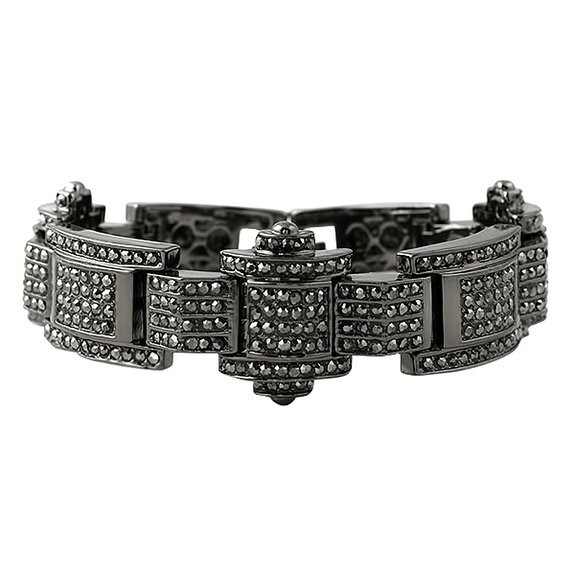 

Hip Hop Gold Tone Mens Bling Iced Out Covered Chain Bracelet for Men Party Gift 4 Color