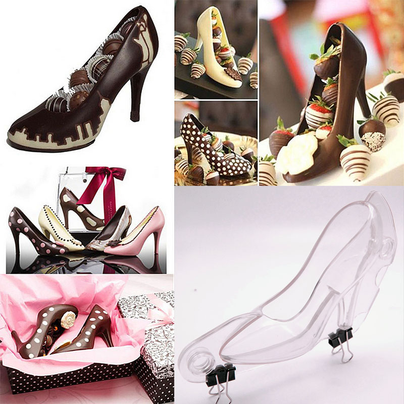 

High Heel Shoe Fondant Mold, 3D Chocolate Shoes Mold for Cake Decorating, Candy, Soap, Polymer Clay