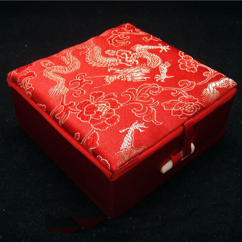 

Ethnic Dragon Bracelet Gift Jewelry Box Cotton filled Display Case Chinese Silk brocade Cardboard Decorative Packaging Boxes