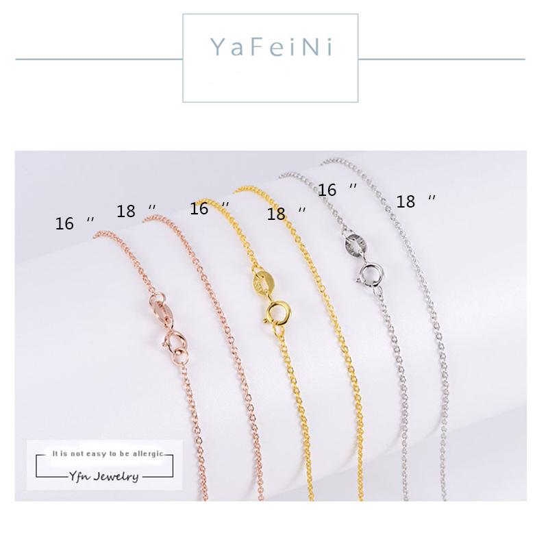 

Silver chain clavicle chain s925 sterling silver necklace female men's gold rose gold ornaments 18k gold o word chain wholesale