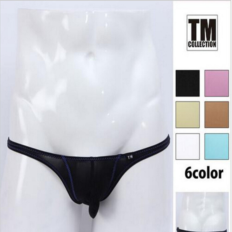 Wholesale-2016 new Sexy men's underwear Gay Men's briefs jockstrap underwear Luxurious design Nylon briefs transparent mens sexy