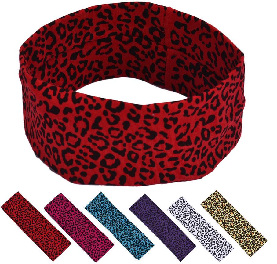 

leopard print elastic headband hairbands women sports yoga hair accessories head wrap hair band wristband hair bobble headwear jewelry