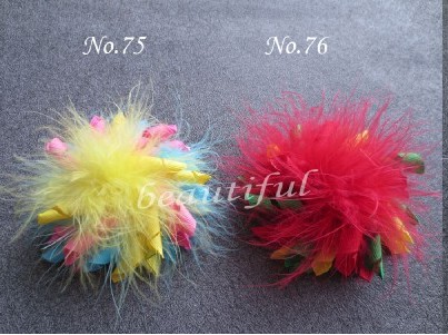 

Wholesale-Feather Corker Free Shipping Girl Boutique 20pc Set 3.5" Grosgrain Ribbon Korker Hair Bow Clips