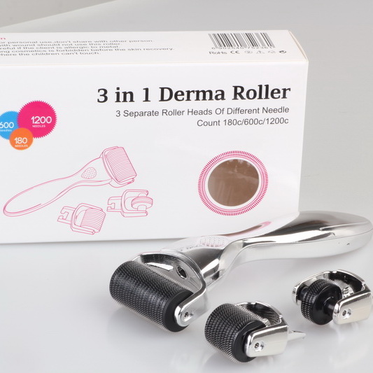 

Micro Needle Operation 3 In 1 Micro Derma Roller With 180/600/1200 Needles Acne System