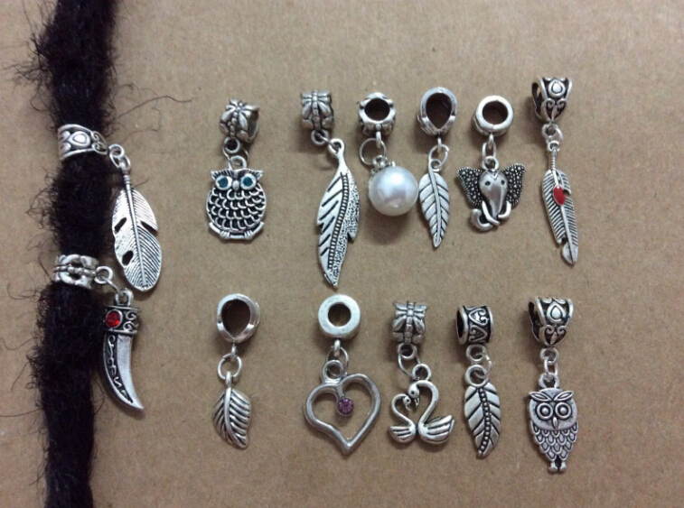 

Tibetan Dread Dreadlock Beads Mix Hair Braid Cuff Clip Hole Hair Accessories