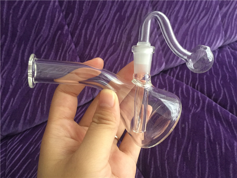Small oil burner water mini Glass Bongs Glass Bubbler Bong Ash Catcher Smoking Water Pipes Oil birdcage perc heady-image-404903327