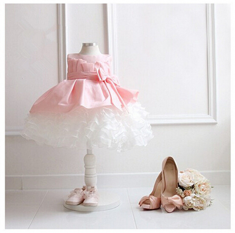 

New Flower Girls Dress For Wedding And Party Infant Princess Little Girl Dresses Toddler Costume Baby Kids Clothes for toddler 1 To 4T, Pink