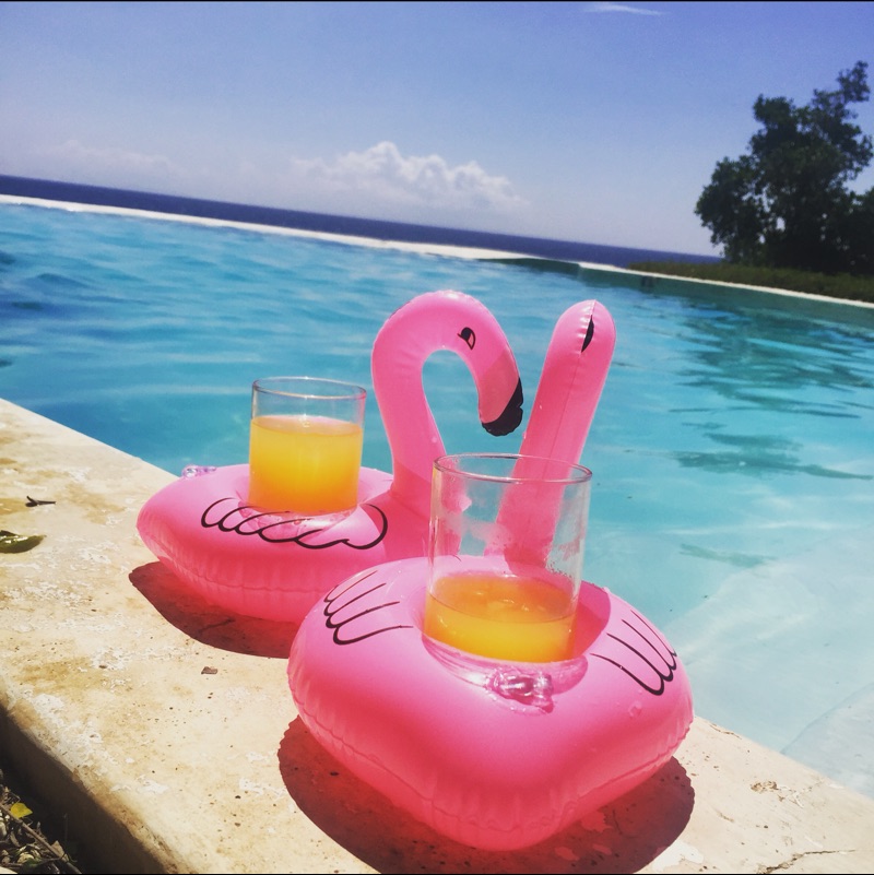 Inflatable Flamingo Drinks Cup Holder Pool Floats Bar Coasters Floatation Devices Kids Pool Parties Children Bath Toy small size-image-387072395