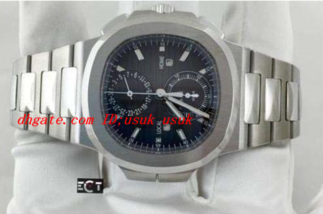 

Luxury Watches Quartz movement 5990/1A Chronograph Travel Time mens Watch Men's Watches MAN WATCH Wristwatch, Black
