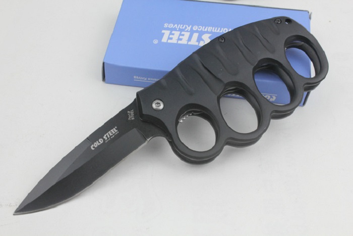 

COLD STEEL Knuckle Duster Pocket Folding Knife 7CR17Mov Aluminum Handle Tactical Camping Hunting Survival Pocket EDC Tool Xmas Collection