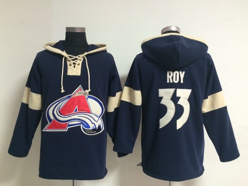 

Youth Hockey Jersey Cheap, Colorado Avalanche Hoodie #19 Joe Sakic Stitched Embroidery Logos Hoodies Sweatshirts Any Name and Any Number, 9 navy blue