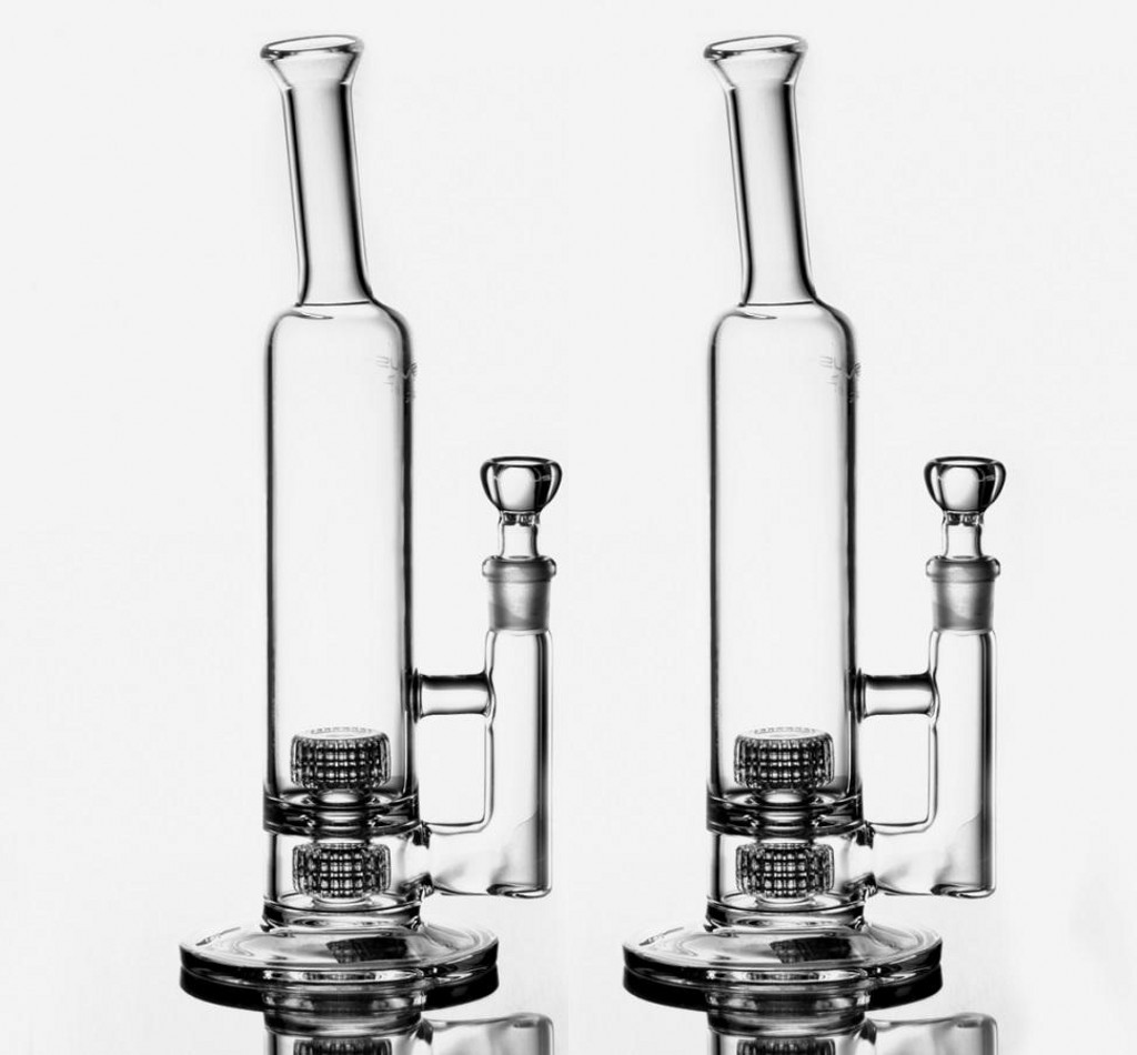 

hitman Glass bong Matrix Hookahs dabs herb dry bowl oil rigs Double Stereo Perc 18.8mm heavy base fab egg
