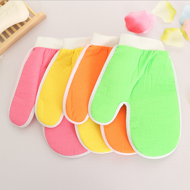 

High Quality Multi-colors Thicker Bath Body Rub Mitts Gloves Bath Massage Tool Bath Cloths
