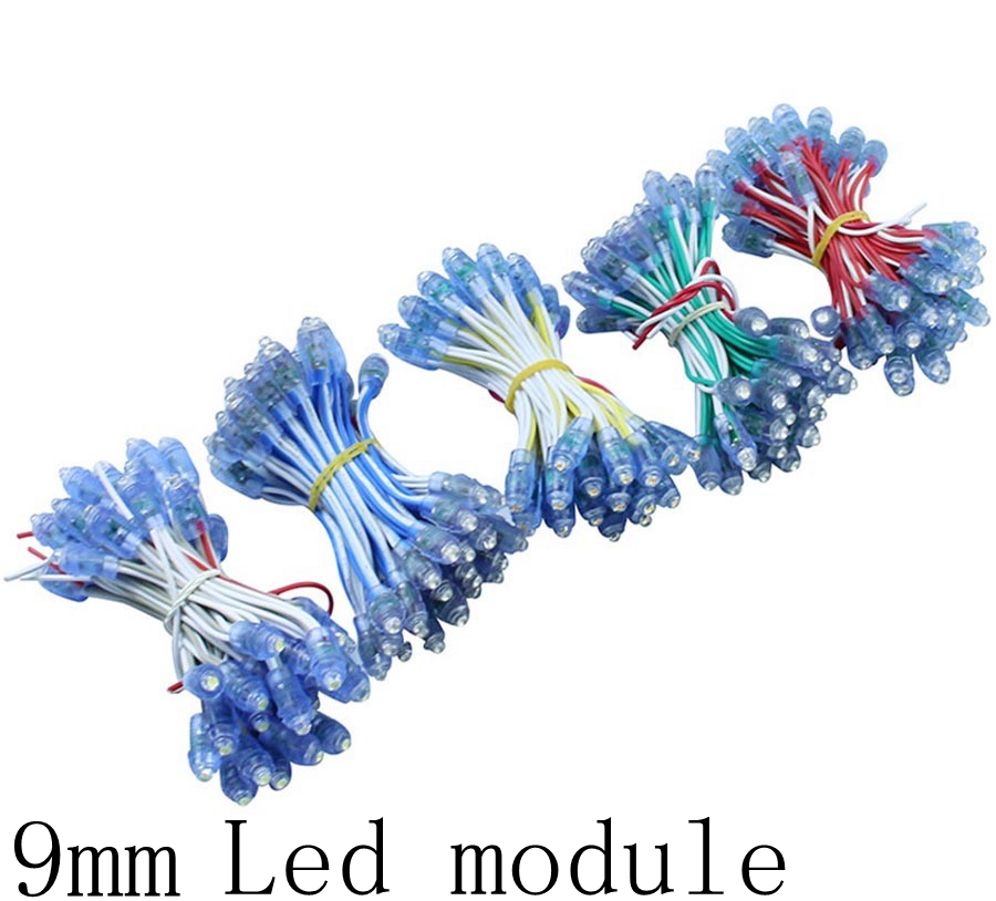 

LED Modules 50pcs/Lot LEDS DC5V 9mm Full Color Pixel Module IP65 Waterproof Point Lights For Advertisement
