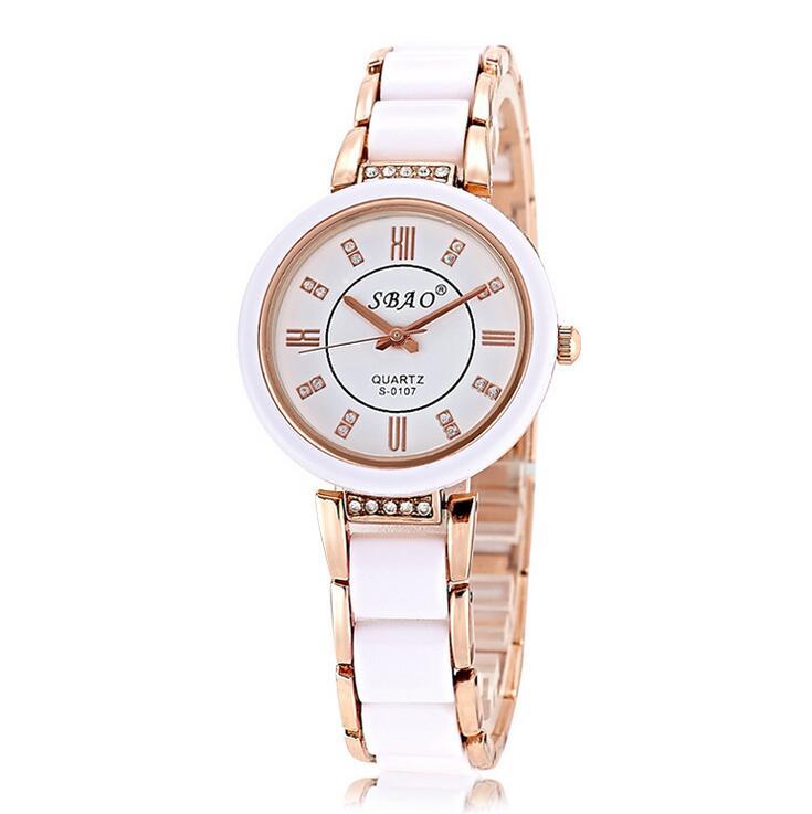Montres À Quartz Automatique Montre-Bracelet Vente Chaude Nouvelle Mode En Acier Inoxydable Montre-bracelet pour Femmes Filles Cadeau Au Détail 0