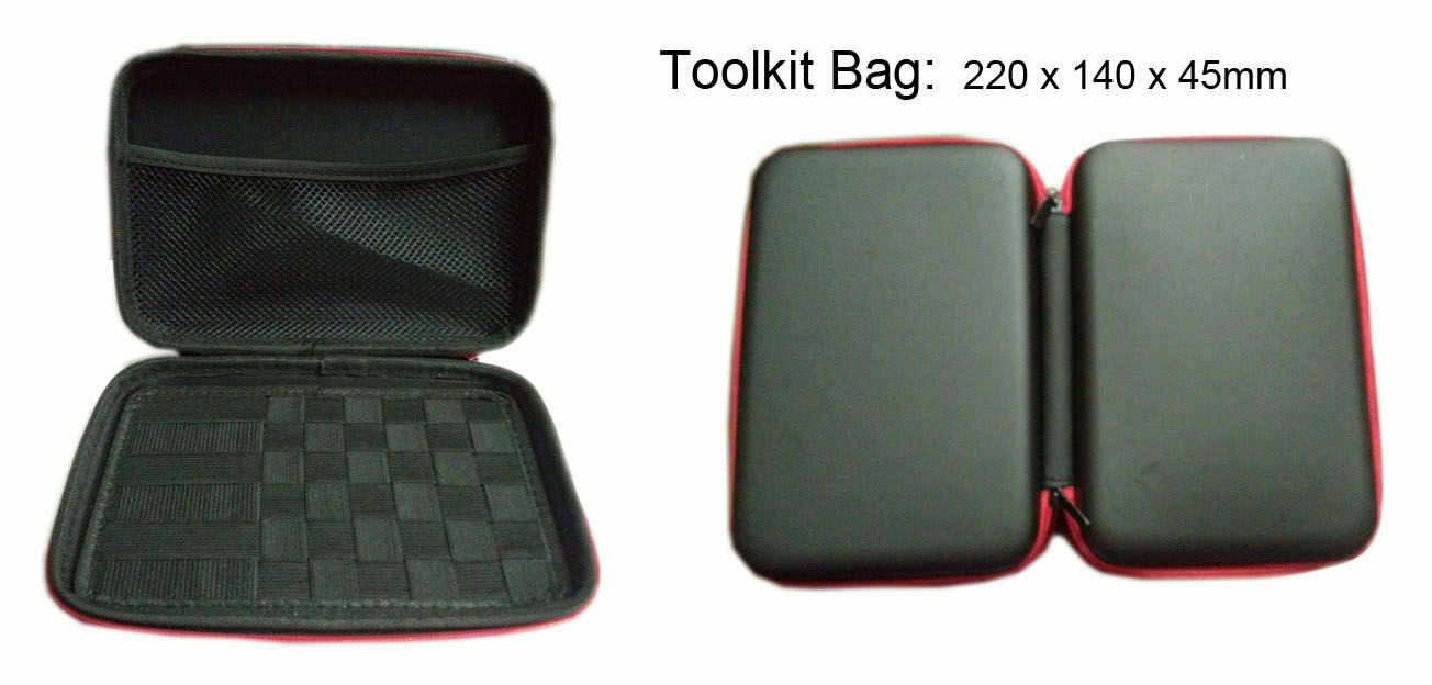 

Toolkit Zipper Carrying Cases Carry eGo Cigarette Case with Size: 220 x 140 x 45mm