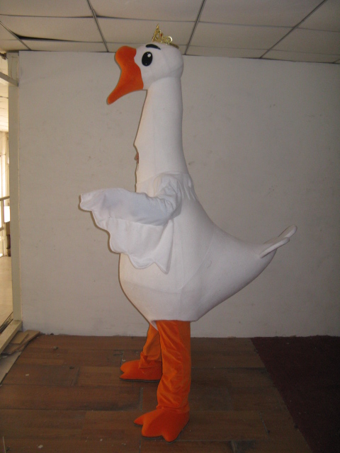 

High quality swan mascot costume fancy carnival costume free shipping, White