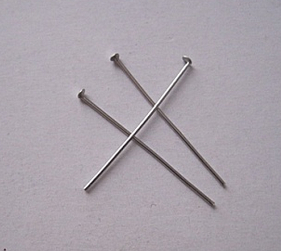 

200pcs/Lot 30mm/35mm silver Stainless steel flat Head Pin Earring Craft Jewelry Making Pins Needle DIY Jewelry Finding & Components