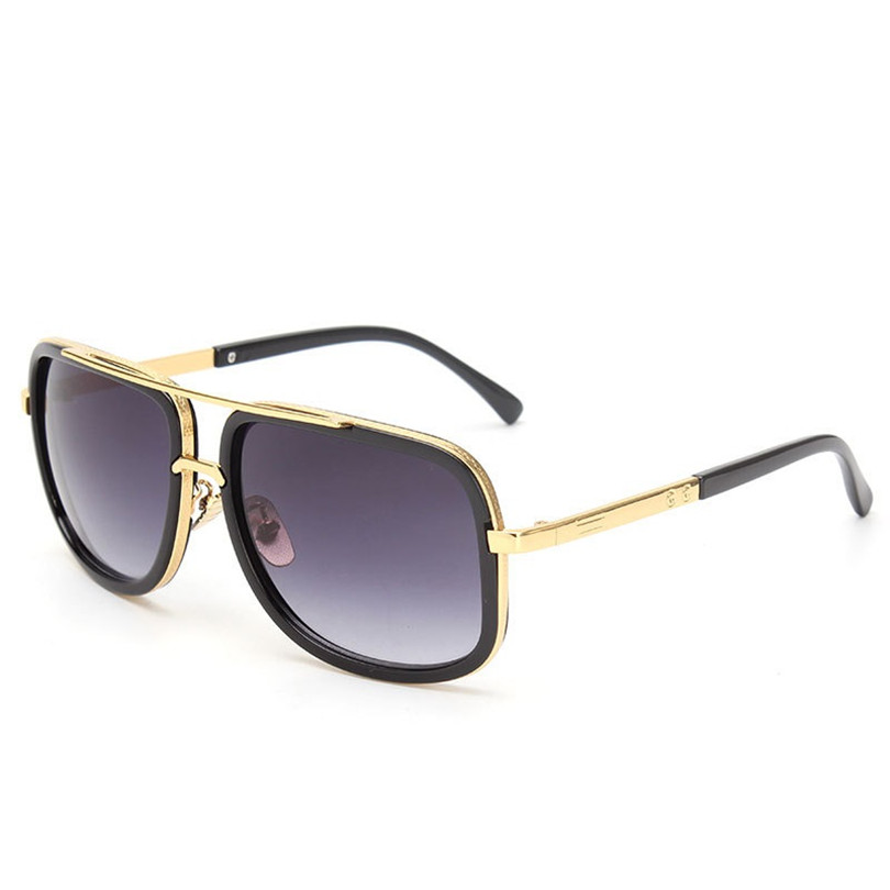 

Wholesale-oculos 2016 New luxury Oversized Square Mirror Alloy sunglases men Vintage sun glasses Women lunettes de soleil pour hommes