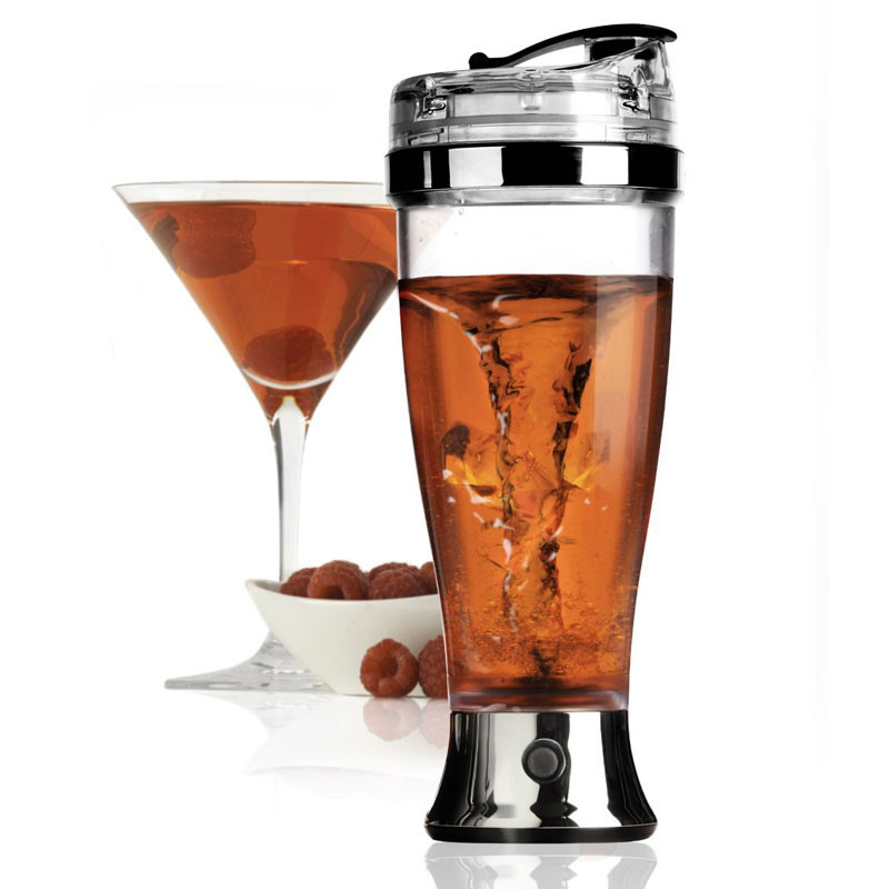 

Tornado Portable Mixer Nutritional Drink Bottle Automatic Electric Vortex Durable Stainless Steel And Acrylic 450ml Free Detachable