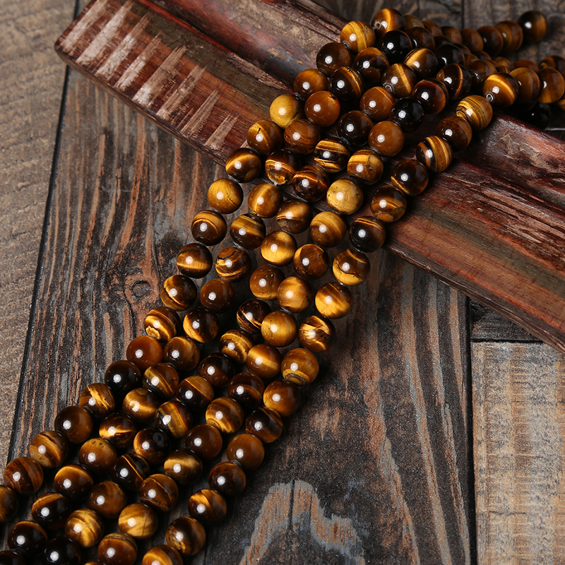 

Natural Stone Beads AB+ Yellow Tiger Eye Beads Round Loose Bead For Bracelet Jewelry Making Pick Size: 4 6 8 10 12 14mm
