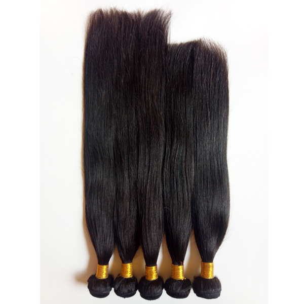 

Four seasons beauty Straight Soft Brazilian Human Hair Weave Uglam Hair Cheap Double Weft European Human Hair 5pcs/lot Natural Color Dyeable