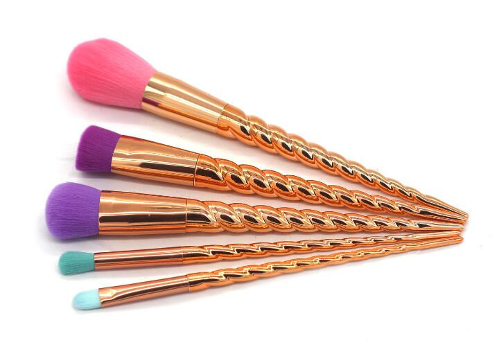 

HOT 5 bright color rose gold make-up brush screw makeup tools makeup tools Contour makeup brush DHL shipping