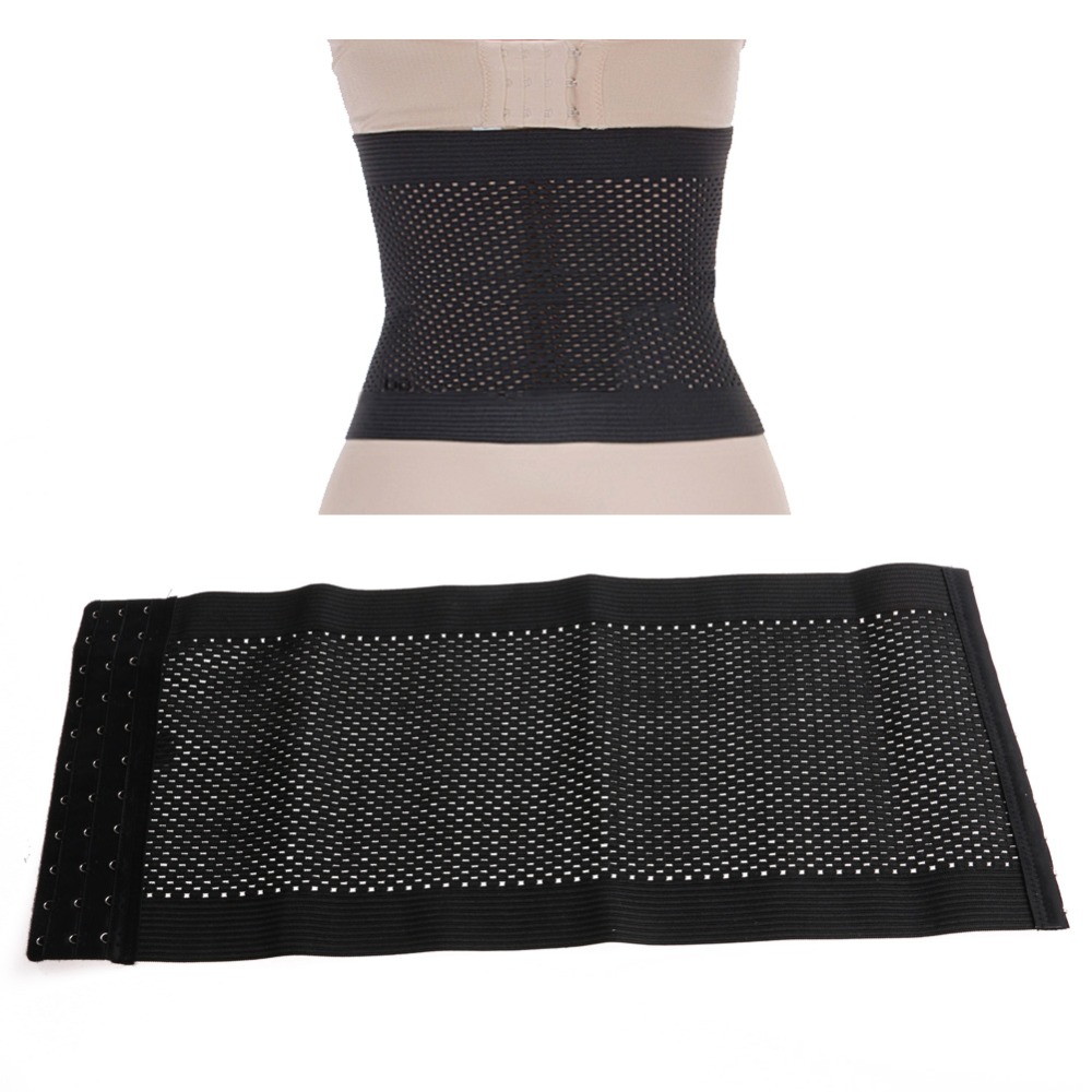 

Wholesale- KLV FeelinGirl Women Saxy Fashion Body Shaper Latex Rubber Waist Trainer Cincher Underbust Corset Shape, As pic
