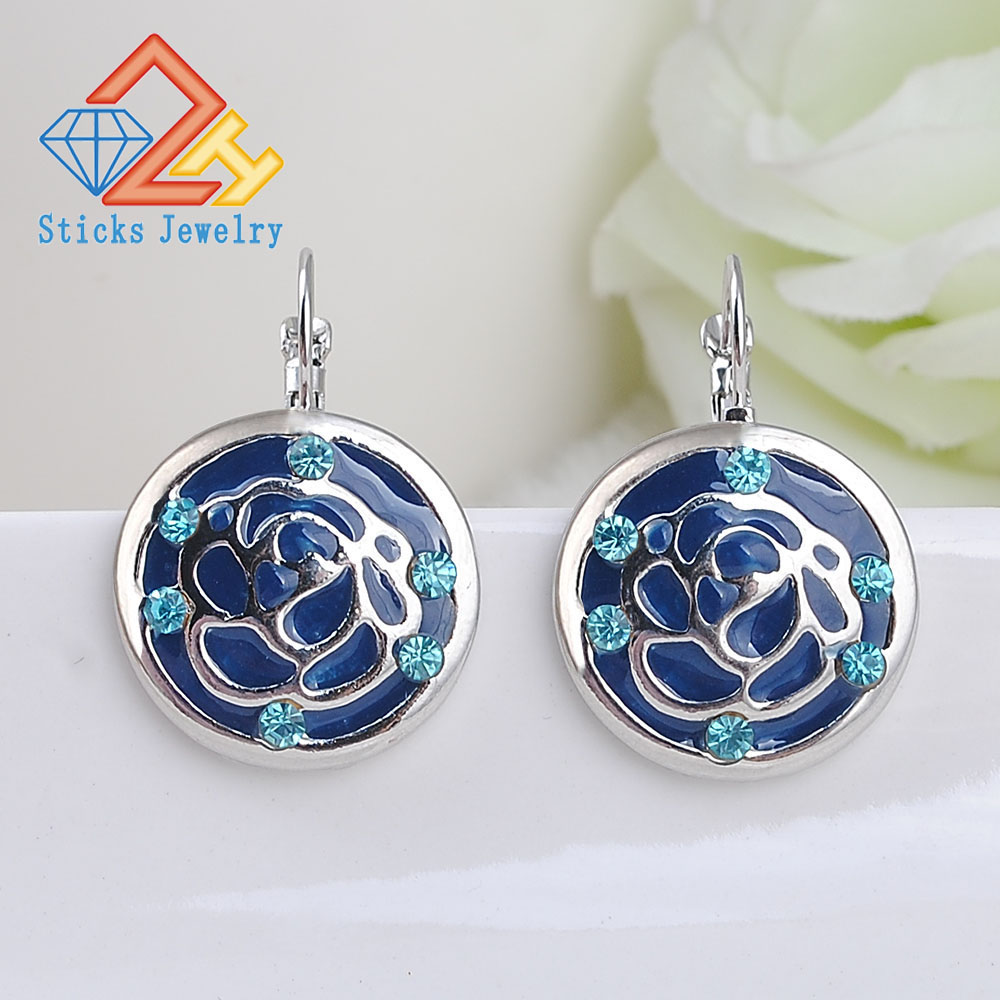 

Charm Earrings Stud Earrings Environmentally Friendly Material Blue Earrings