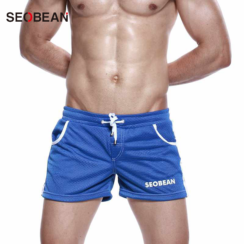 

Wholesale-Men Sport Shorts Men' Loose Short Trousers Casual Male Jogger Mens Shorts Sweatpants Fitness Gym Breathable Gay Shorts, Blue