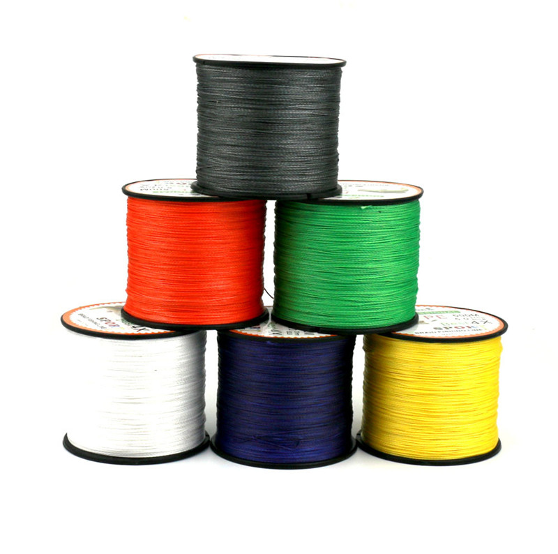 

Hot 500M 6colors PE Spectra braided fishing line 4 Strand pe wire Saltwater Fishing Tackle 10LB~80LB
