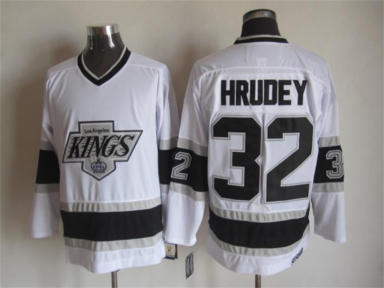 

Top Quality ! Los Angeles Kings Jersey Cheap 32 Kelly Hrudey Vintage CCM Authentic Stitched Ice Hockey Jerseys Mix Order !, Black