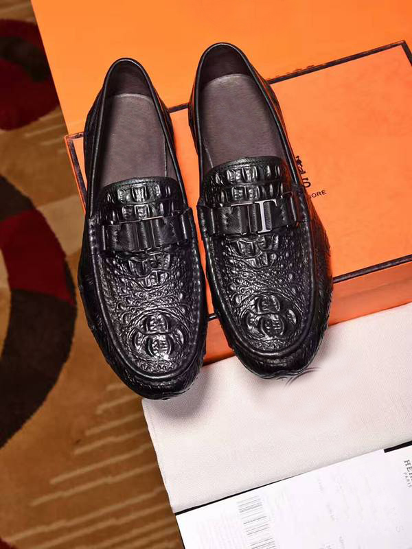 

New fashion Genuine Leather Shoes For Men Business Men's Dress Business Office Oxfords Ostrich pattern Shoes, With h brand logo