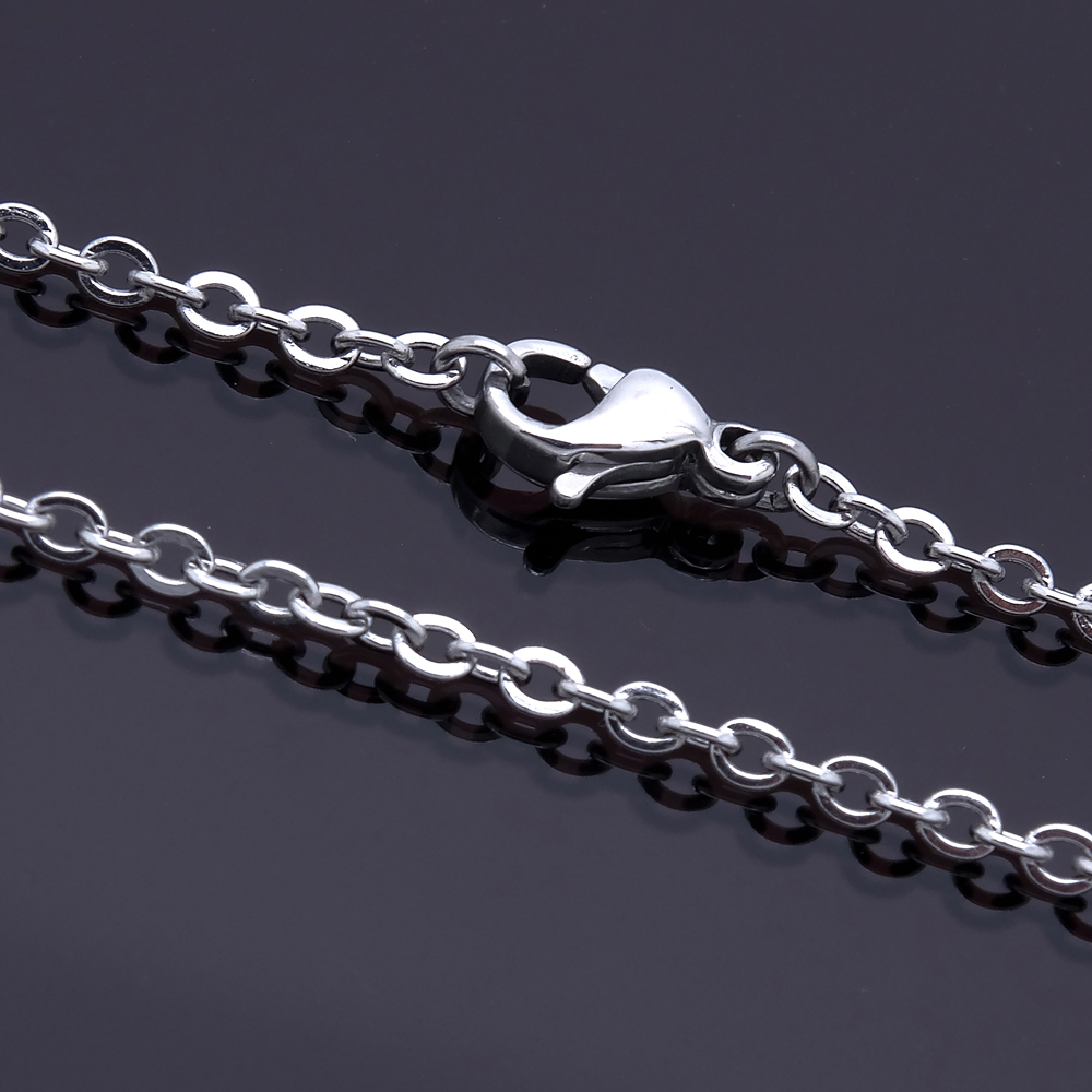 

Vintage Chain Fashion Jewelry 100% Solid Stainless Steel Necklace Cute O Links Rolo Chain for Women 1 mm 16" - 36" Inches