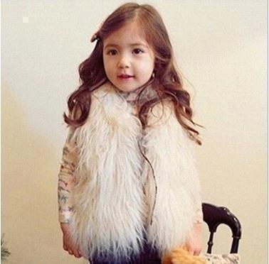 

Cute Girls Waistcoat Fur Vest Warm Vests Sleeveless Coat Children Cheap Outwear Winter Coat Baby Clothes Kids Clothing Girl Waistcoat MC0307, Yellow