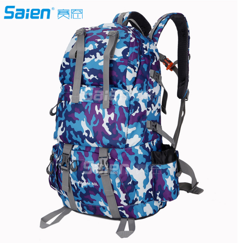

Outdoor Bags 50L Backpack Camping Climbing Hiking for Backpacker with Rain Cover