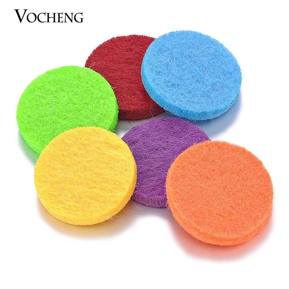

Oil Pads Colorful 18mm Felt Pads for 25mm Perfume Locket Essential Oil Diffuser Locket Accessories 15 Colors VA-593
